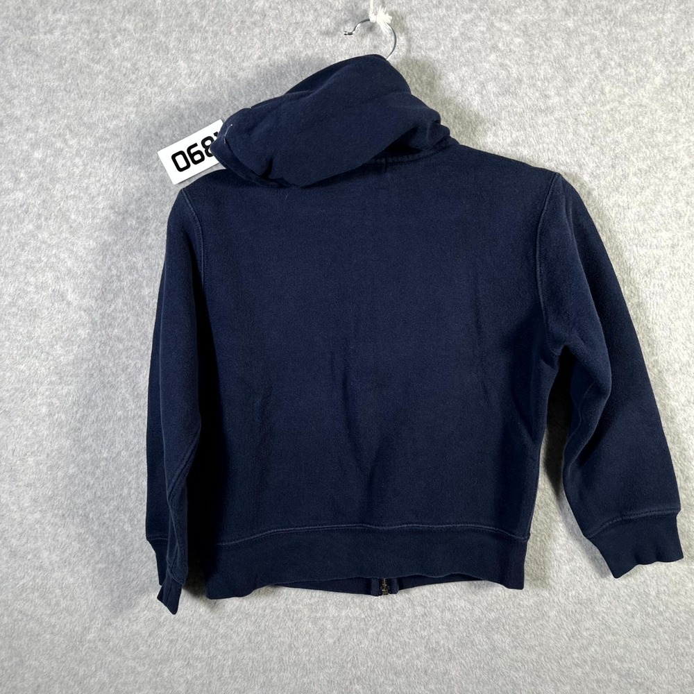Polo Ralph Lauren Hoodie Boys Small Navy Blue Full Zip Fleece Lined Pony Logo - Picture 2 of 8